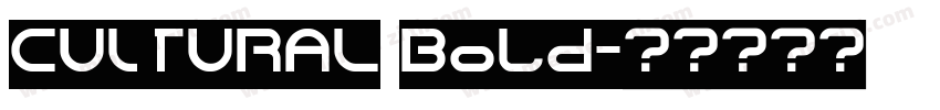 CULTURAL Bold字体转换